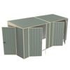 Build-a-Shed 1.5 x 4.5 x 2.0m Skillion Double Plus Double Hinged Side Doors Shed - Green