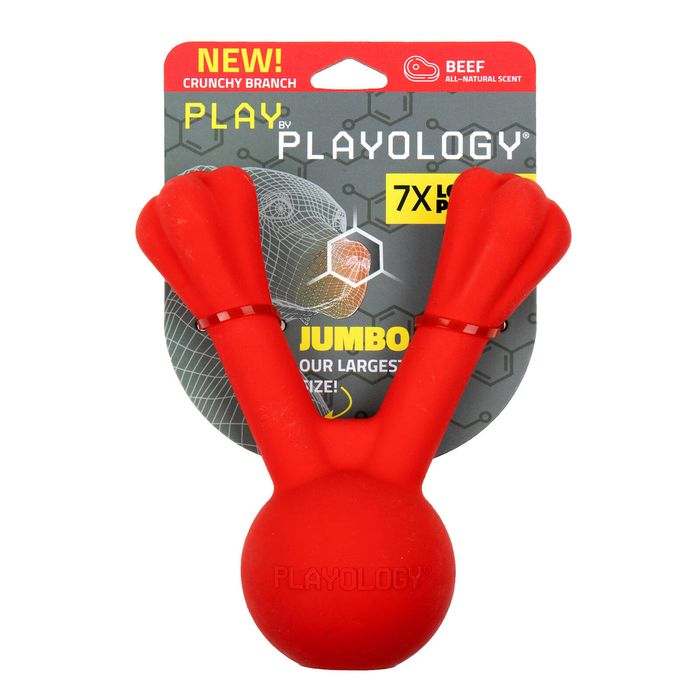 Playology Jumbo Crunchy Branch Dog Toy