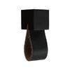 Adoored Cube Black Cabinet Knob Leather - 4 Pack - Black