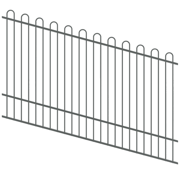 ProtectorAl 1201-2400W x 1200H Monument Loop Top Pool Fence Panel Raked Up to 15º