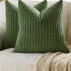 Gioia Casa 2-Pack Bubble Corn Cushion Covers 45cm x 45cm - Khaki Green