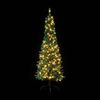 Jingle Jollys 2.4m Pre-Lit Christmas Tree Slim Pencil Xmas Tree Corner Tree