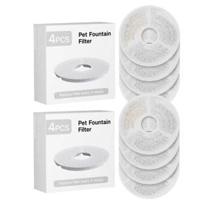 Yes4pets 8 Pack Cat Dog Water Fountain Replacement Filters Carbon Ion Exchange Triple Filtration W7 W8
