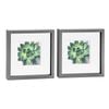 Nicola Spring Acrylic 3D Box Photo Frames with 6" x 6" Mounts - 10" x 10"  - Grey - Pack of 2