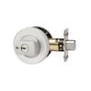 Lockwood Brushed Satin Chrome Paradigm 005 Round Rose Double Cylinder Deadbolt