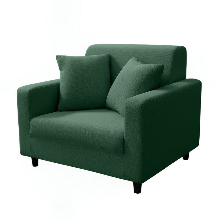 Anyseat 1 Seater Sofa Cover Plain Green Style And Protection For Living Room Sofa Chair Elastic Stretchable Slipcover