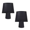 SOGA 2X 21x25.5cm Black Geometric Vase
