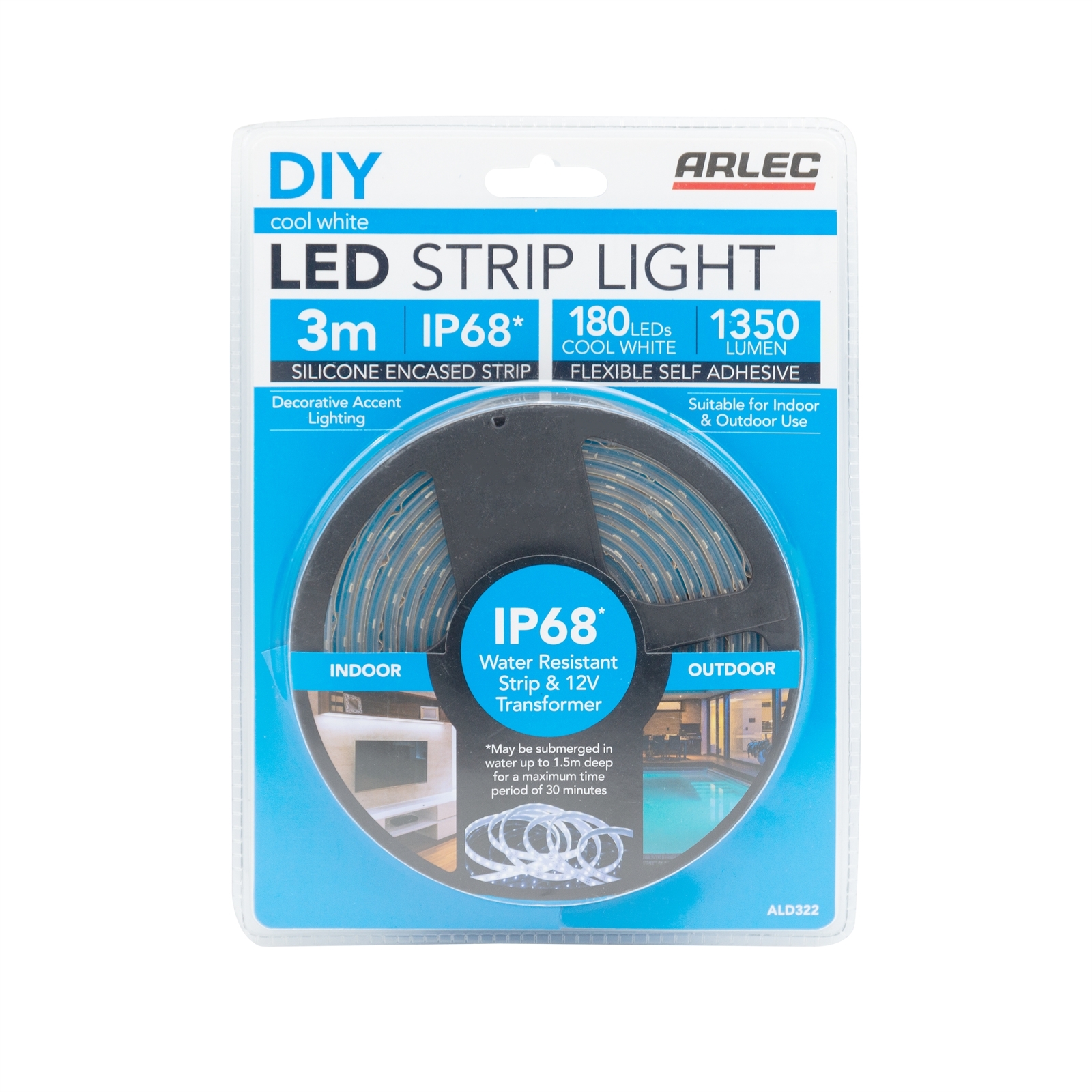 Arlec 3m IP68 Cool White LED Strip Light product image