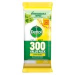 Dettol Lemon / Lime Burst Multi Purpose Wipes - 300 Pack