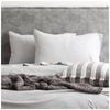 2pc Renee Taylor Comfort T’s Organic Cotton Standard Pillowcase Grey Marle