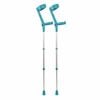 Forearm Crutches With Safety Cuff & Hinge - Adjustable Mobility Aid - Aqua