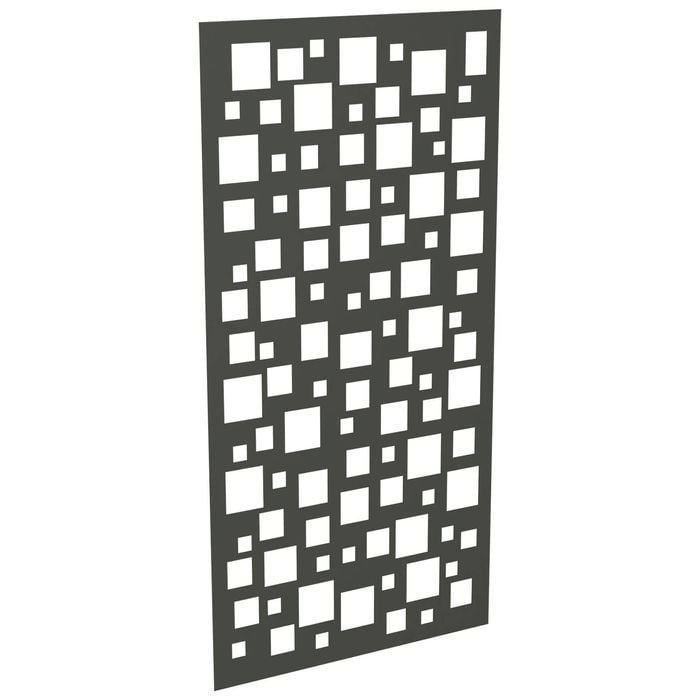 ProtectorAl 300-1200w x 1201-2400h Woodland Grey Squares Unframed Solid Aluminium Decorative Panel