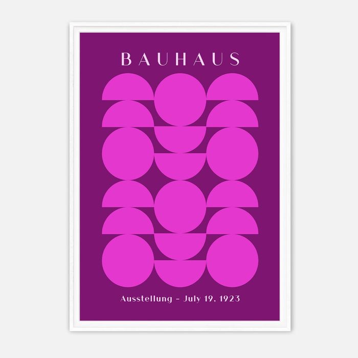 Galrie Bauhaus Geometric Art Print Modern Abstract Poster for Contemporary Spaces, White Frame, A0 84 x 119cm (33 x 47inch)