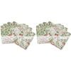 2x 4pc Urban Strawberry Field Cork Wooden Table Placemats 28x38cm Green/Pink