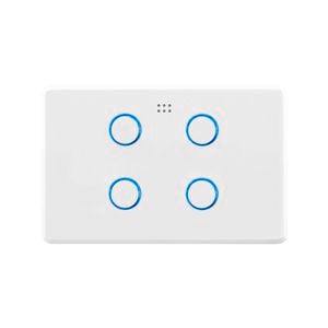 DETA White Gloss Grid Connect Smart Quad Gang Touch Light Switch