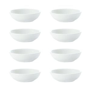 8x 1pc Set Maxwell & Williams White Basics Round Sauce Bowl 7cm/porcelain/dips