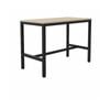 Olg Axis Bar Leaner 4 Leg Black Frame New Oak Ravine Top L1600mm X W750mm