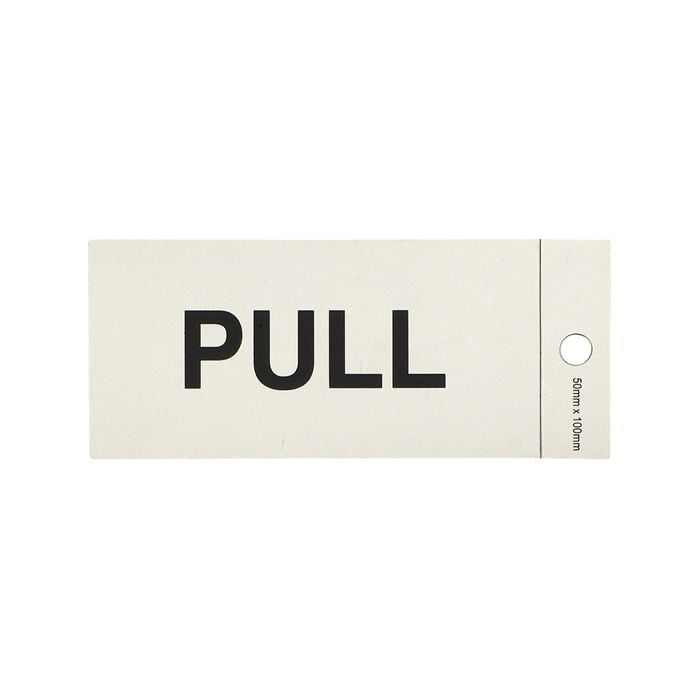 Brutus 100 x 50mm Pull Self Adhesive Sign