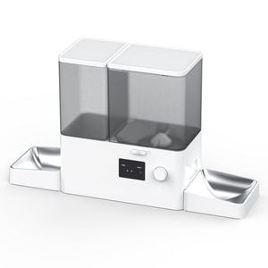 Advwin 2‑in‑1 Automatic Pet Feeder & Water Fountain 5L Cat Smart Feeder 3.5L Water Bowl