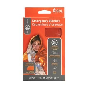 SOL Emergency Blanket Heat Reflective Tear Resistant High Visibility 142x213cm