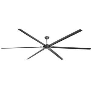 Parrot Uncle 305cm Black 6-Blade Aluminium Extra Larger DC Motor Ceiling Fan With Remote