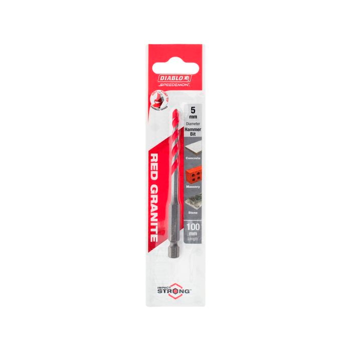 Diablo 5 x 100mm Red Granite Speedemon Drill Bit