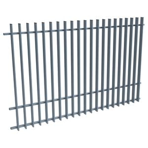 ProtectorAl 1201-2399W x 1500H Deep Ocean Aluminium Radiator Pool Fence Panel with mid rail
