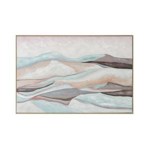Urban Style Brushmarks Oil Painting Textured Mountain Landscape
