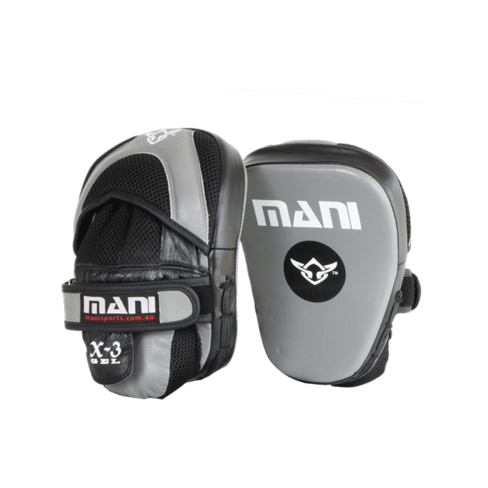 Gray & Black Pre Curved Leather Puch Focus Pads