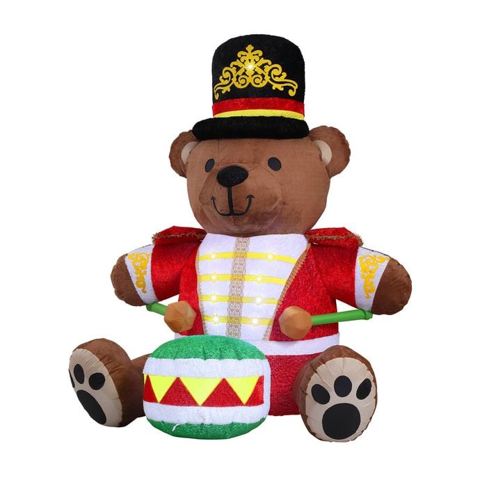 Mirabella Plush Fabric Bear Drummer Inflatable