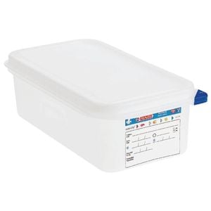 Araven Gastronorm Containers Polypropylene 1/3 Gn With Lids 100mm 4 Pack Commercial Kitchen Food Storage