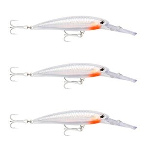 3x Rapala 16cm X Rap Magnum 30 Deep Diving Trolling Lures - Glass Ghost