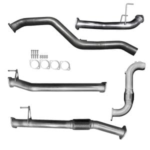 Ignite Exhausts Turbo Back For Isuzu D-max 3l 3" Cat & Straight Pipe Raw Aluminised Steel