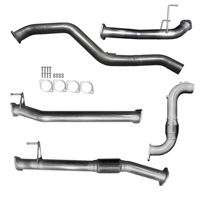 Ignite Exhausts Turbo Back For Isuzu D-max 3l 3" Cat & Straight Pipe Raw Aluminised Steel