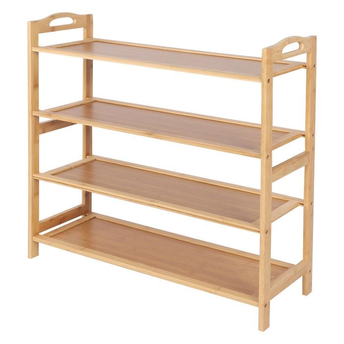 Casa Decor 4-Tier Bamboo Shoe Rack Oak Bunnings Australia