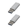 2pk J5create Usb-a To Usb-c Fast Data Transfer & Charger Adapter Aluminum