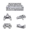 Ufurniture 10PCS Modular Kids Couch Convertible Toddler Play Sofa for Playroom Bedroom Grey