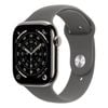 Apple Watch Series 11 GPS + Cellular 42mm Natural Titanium Case w/ Stone Grey Sports Band (M/L)