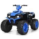 Costway 12V Kids Ride on Car Electric ATV Toy High/Low Speed Control Blue