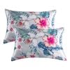 Catzon 2 Pcs Floral Satin Pillowcases for Hair and Skin with Envelope Closure 50 X 66cm