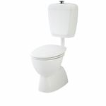 Caroma White Care 400 Connector (S Trap) Suite With Caravelle Care Double Flap Seat WELS 4 Star 4.5L/Full