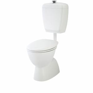 Caroma White Care 400 Connector (S Trap) Suite With Caravelle Care Double Flap Seat