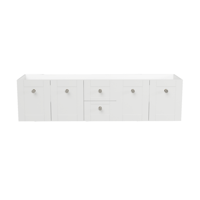 New England Joinery 1800mm Diadem Double Bowl Wall Hung Vanity - Cabinet Only