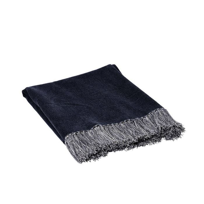 J.Elliot Idris Cotton Throw Indigo Home