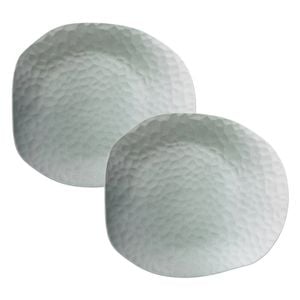 2PK Ecology Lightweight Glaze Porcelain Oyster Serving Bowl 30x28cm Meadow