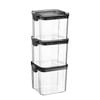 Argon Food Containers - 700ml - Black - Pack Of 3