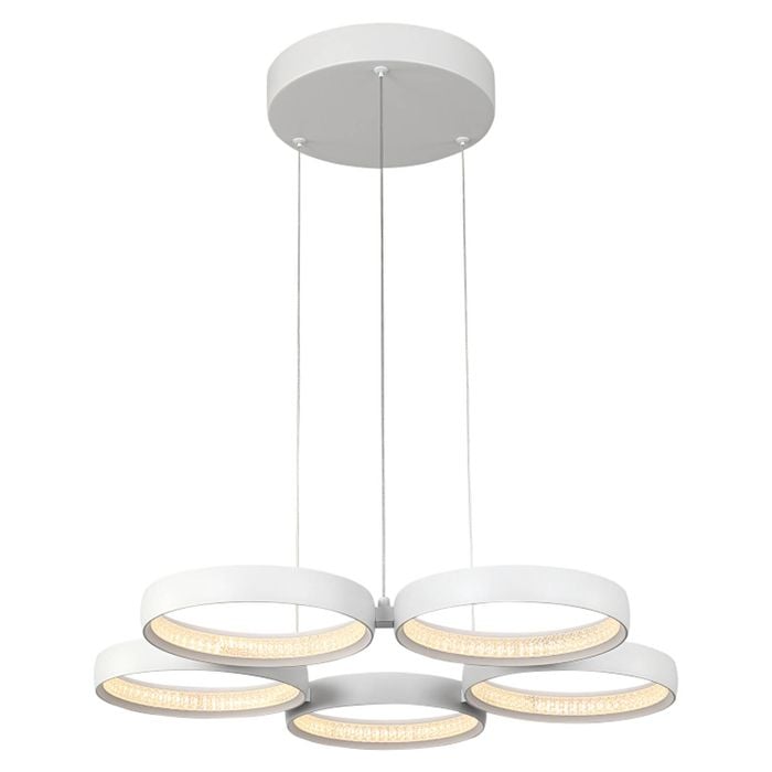 Cougar Lighting Olympus LED Pendant Light White 5lt