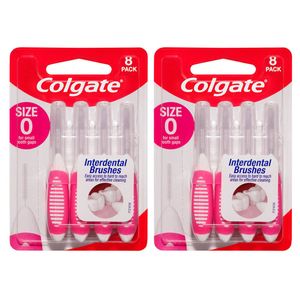 2x 8PK Colgate Interdental Brush - Size 0