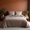 Royal Comfort Bamboo Blend Sheet Set 1000TC & Bamboo Pillows 2 Pack King Warm Grey