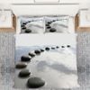 3D Grey Stone Lake 245 Bed Pillowcases Quilt Queen Size